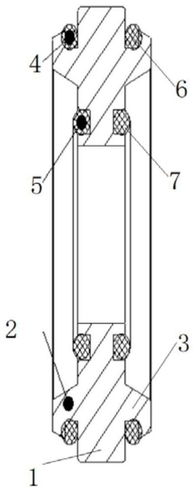 Sealing ring of high-pressure electromagnetic flowmeter