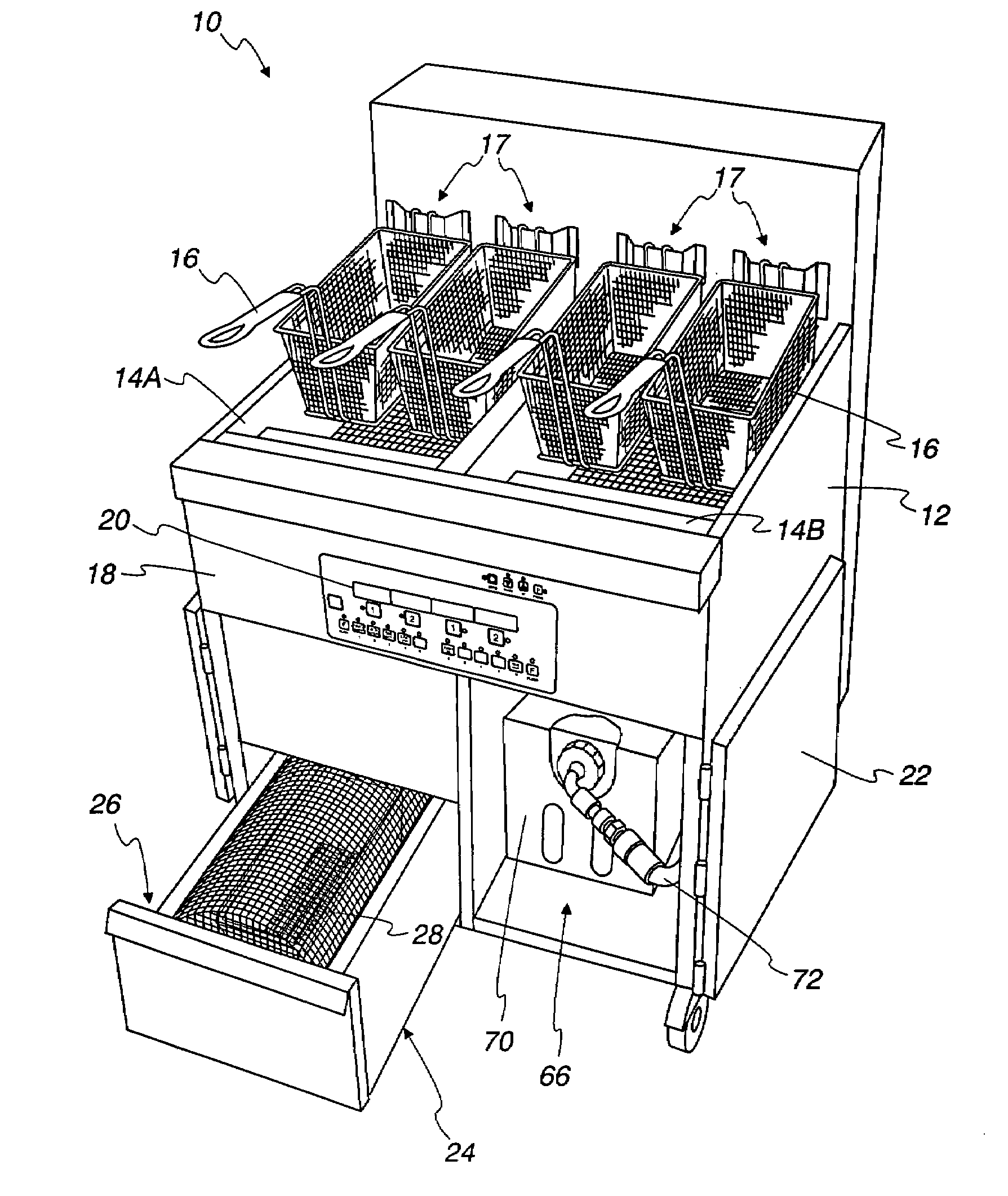 Automated fryer refilling device and method