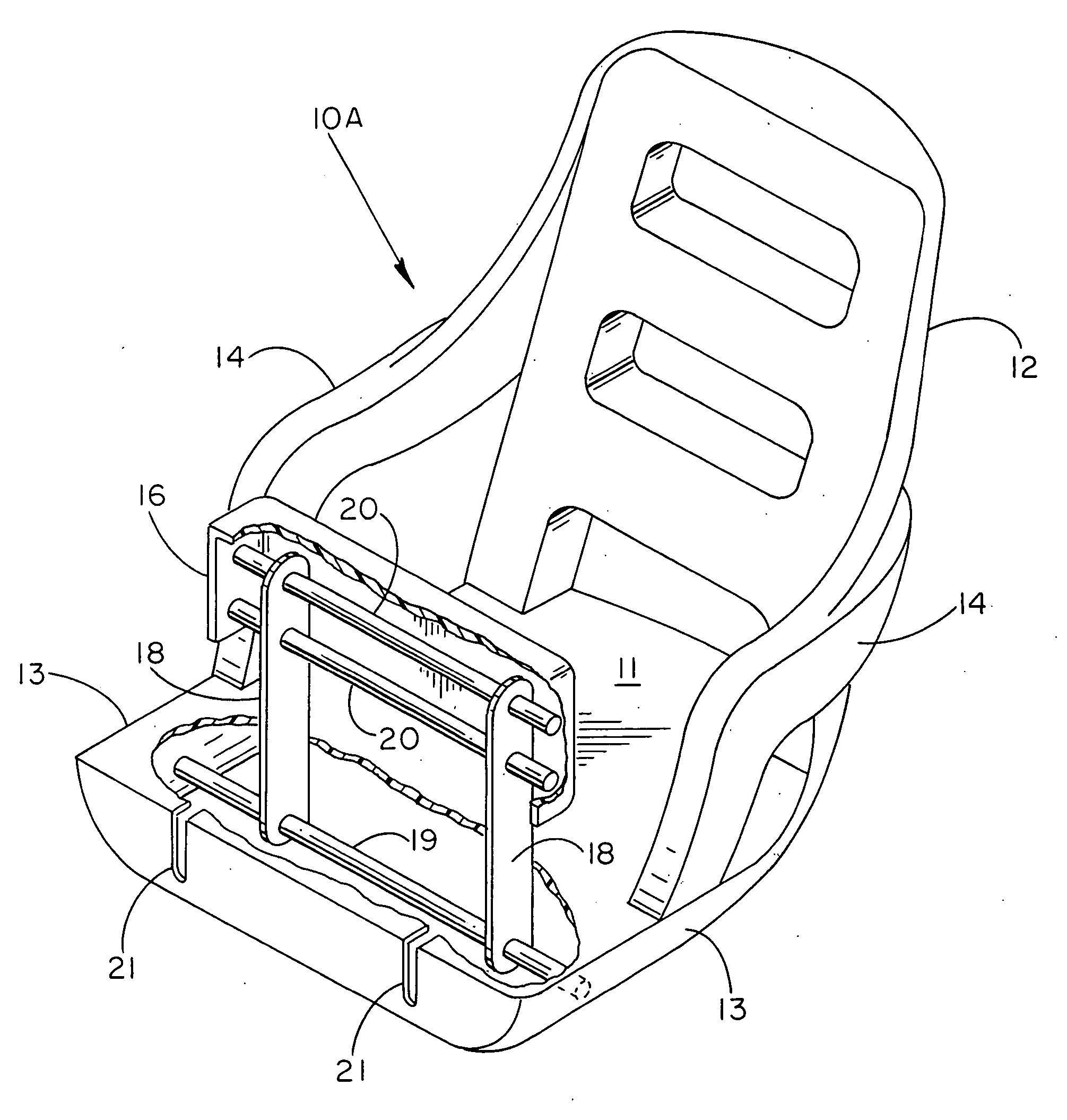 Boat seat with flip-up bolster