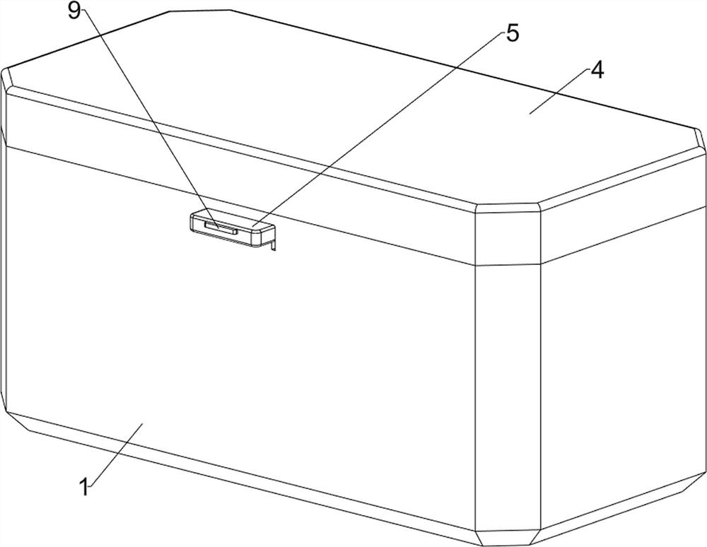 Storage box with disinfection function for hematology department