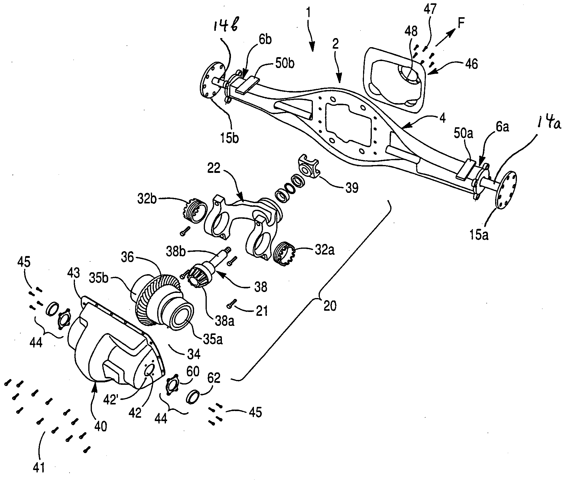 Adjustable flange device for cover member in drive axle assembly