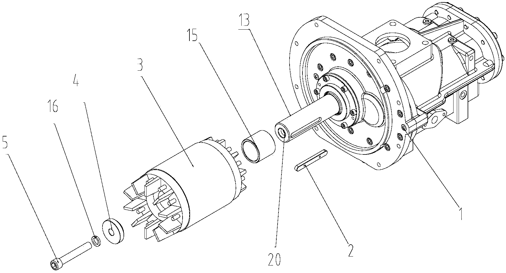 Direct-connection integrated screw machine-driven asynchronous motor