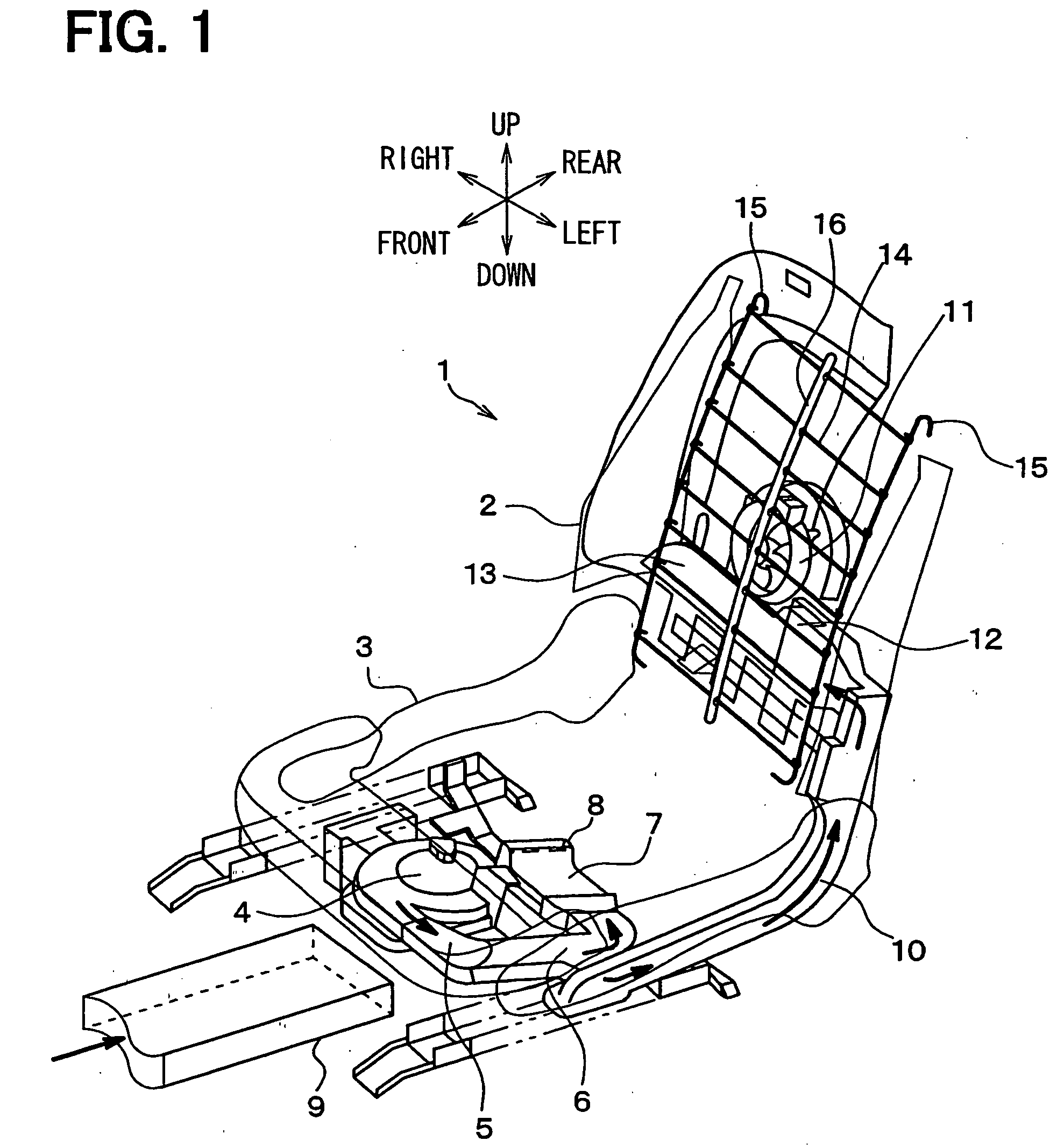 Air conditioning unit for seat