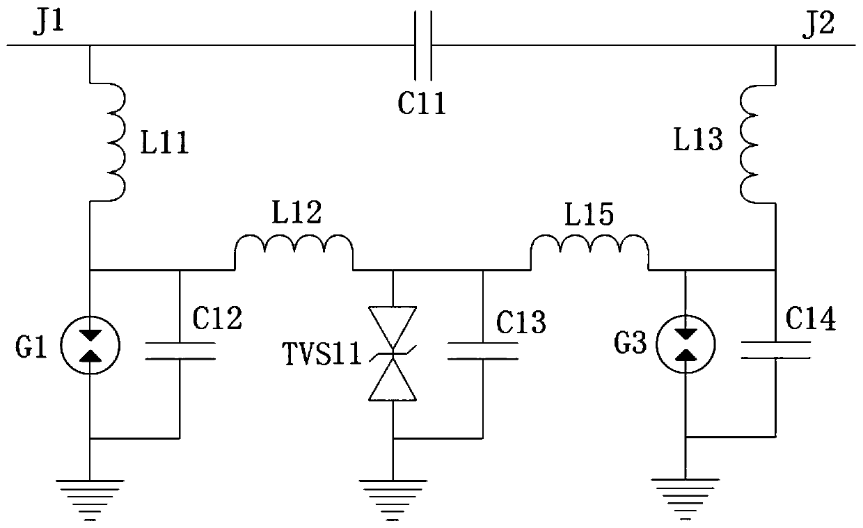 Radio frequency signal thunder and lightning electromagnetic pulse multistage bidirectional protection device