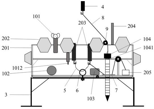 Deep sea polymetallic nodule mining sediment environment monitoring device