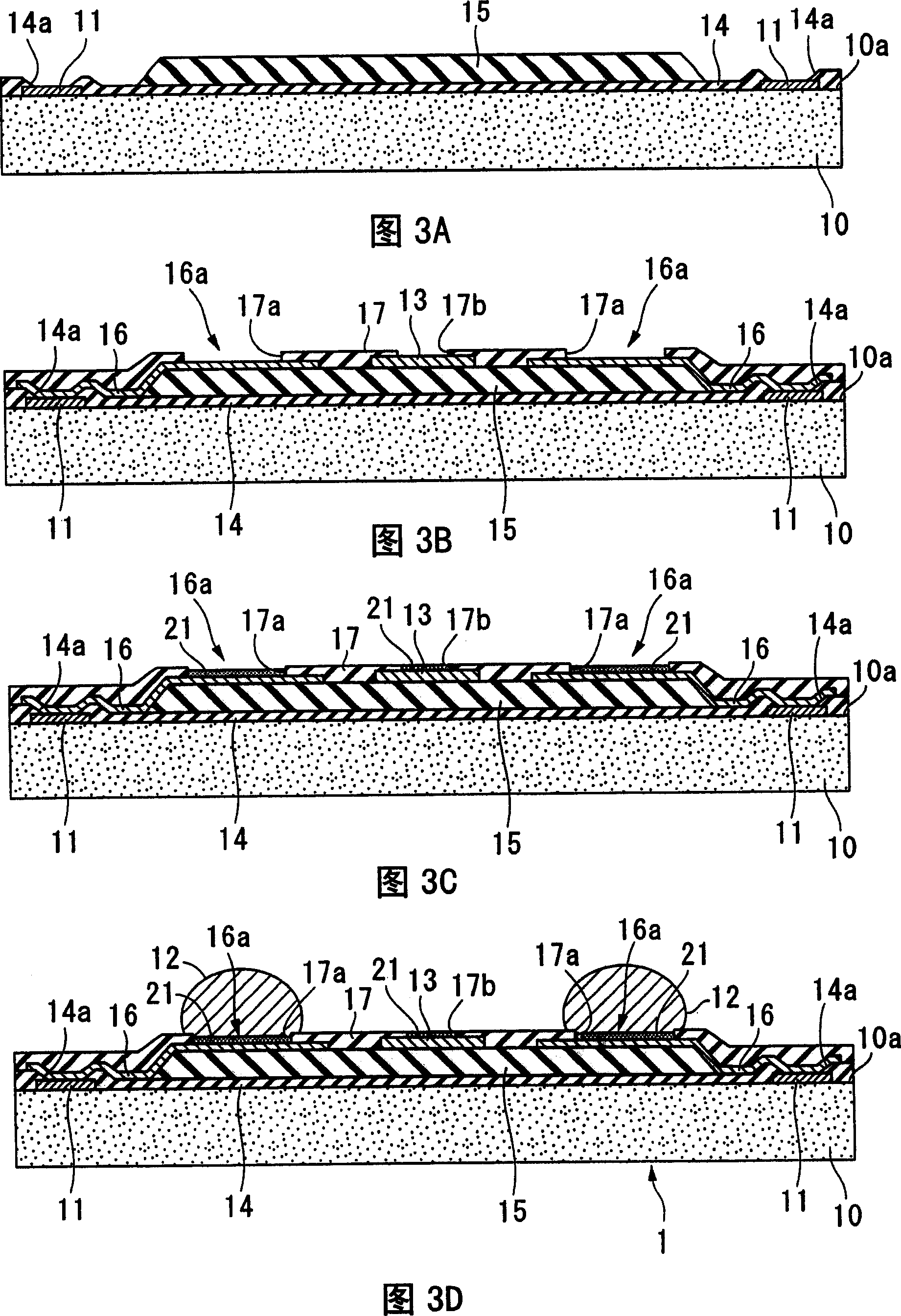 Semiconductor device, manufacturing method for semiconductor device, electronic component, circuit board, and electronic device