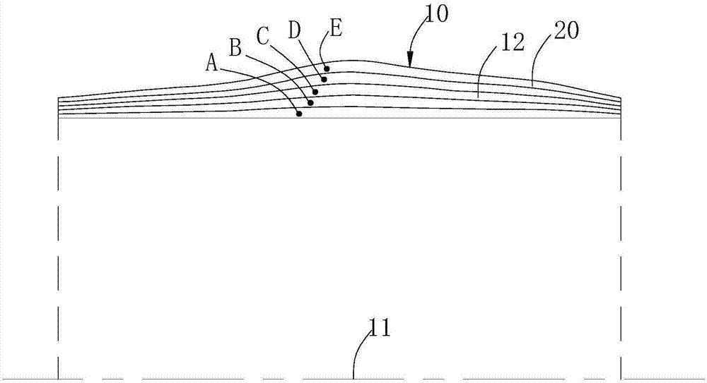 Large-size and thickness-changing revolved body precast body and manufacturing method thereof