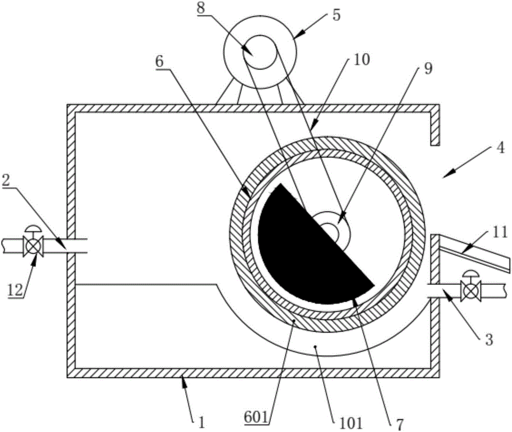 Waste-water treatment and separation device