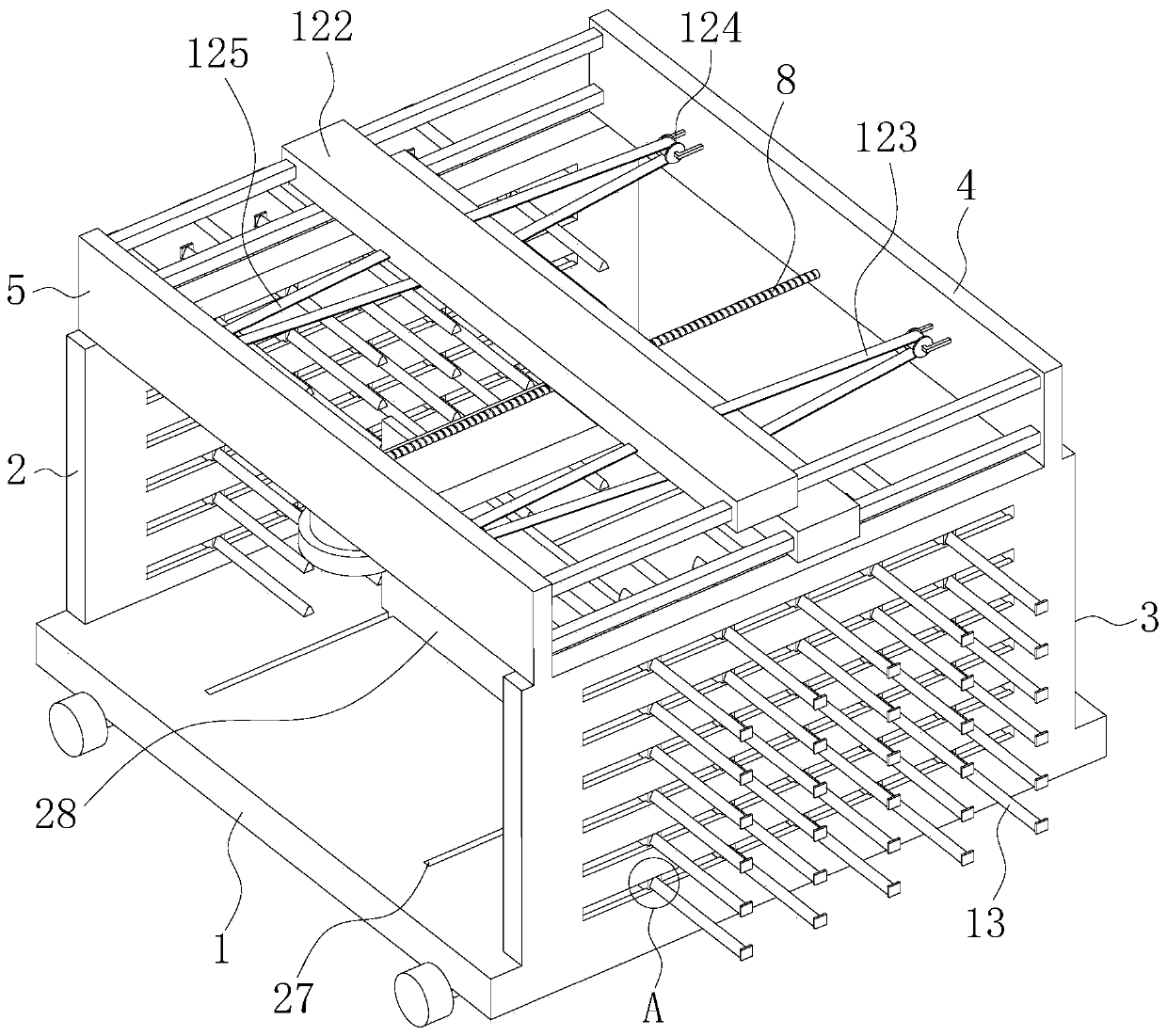 Assembly type building reinforced concrete prefabricated plate carrying machine