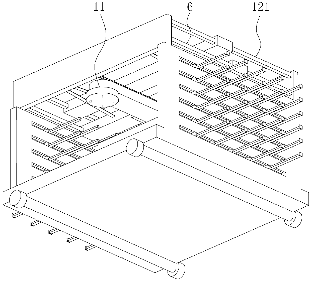 Assembly type building reinforced concrete prefabricated plate carrying machine