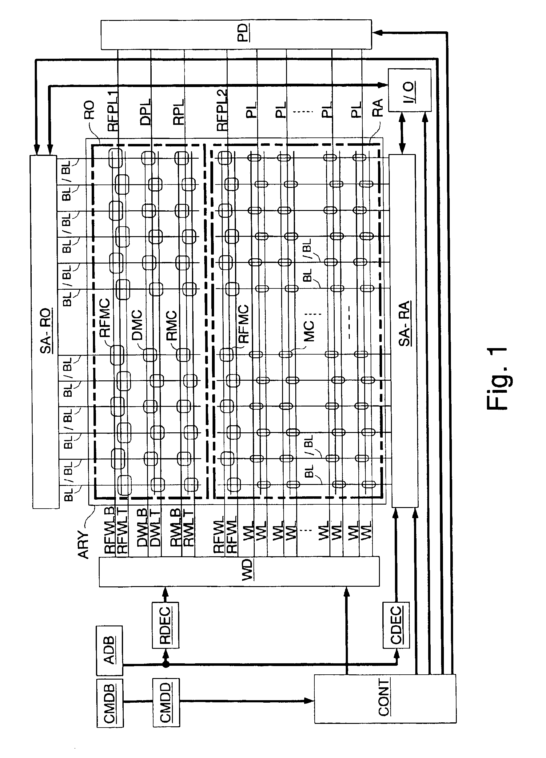 Ferroelectric memory and method of reading data in the same