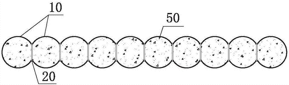 Structure of constraining faced wall for building