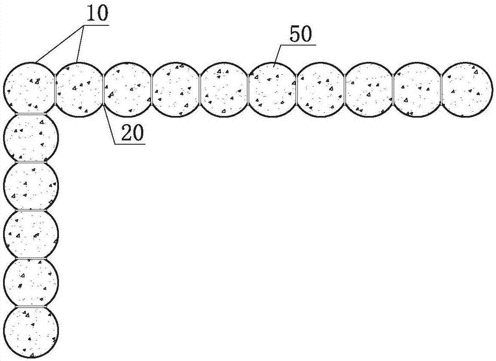 Structure of constraining faced wall for building