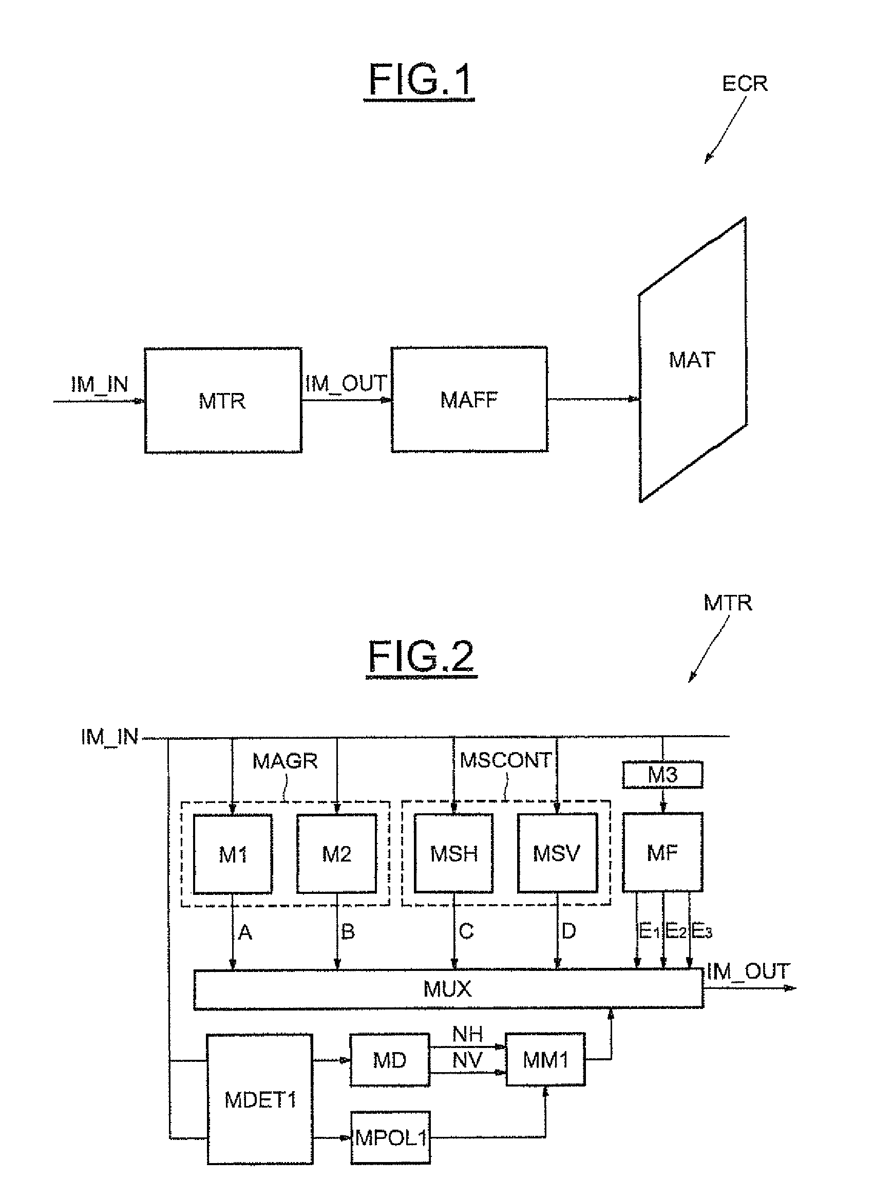 Method of processing, for example of inserting contours of a digital image and corresponding device