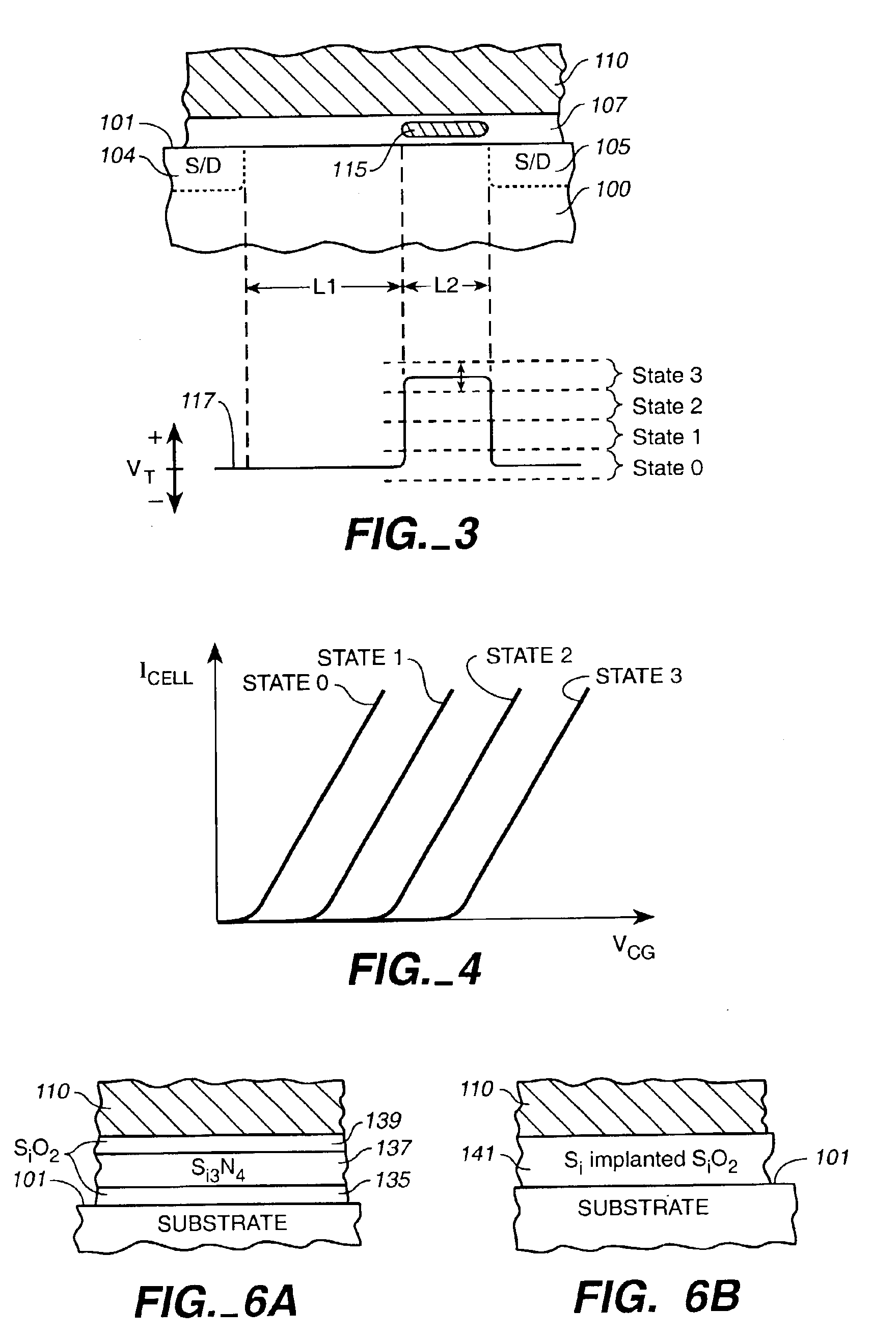 Multi-state non-volatile integrated circuit memory systems that employ dielectric storage elements