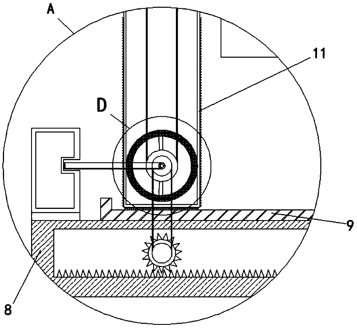 Foam board cutting device capable of removing adhesion objects