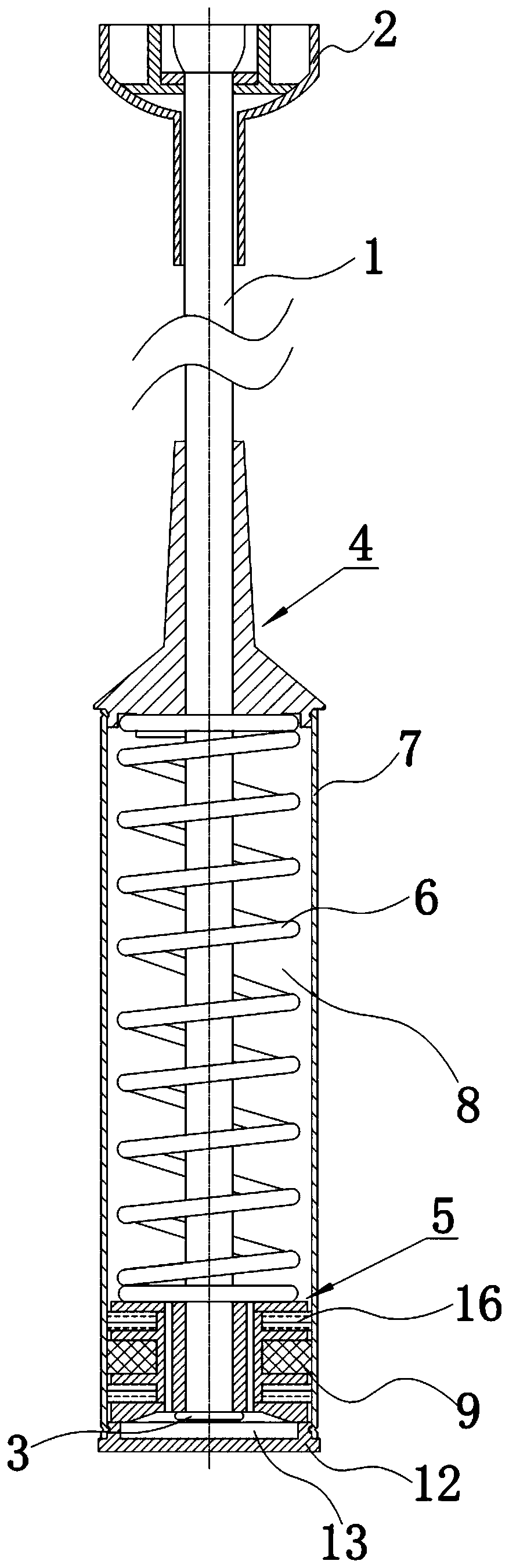 Special vibration damper for pulsator washing machine