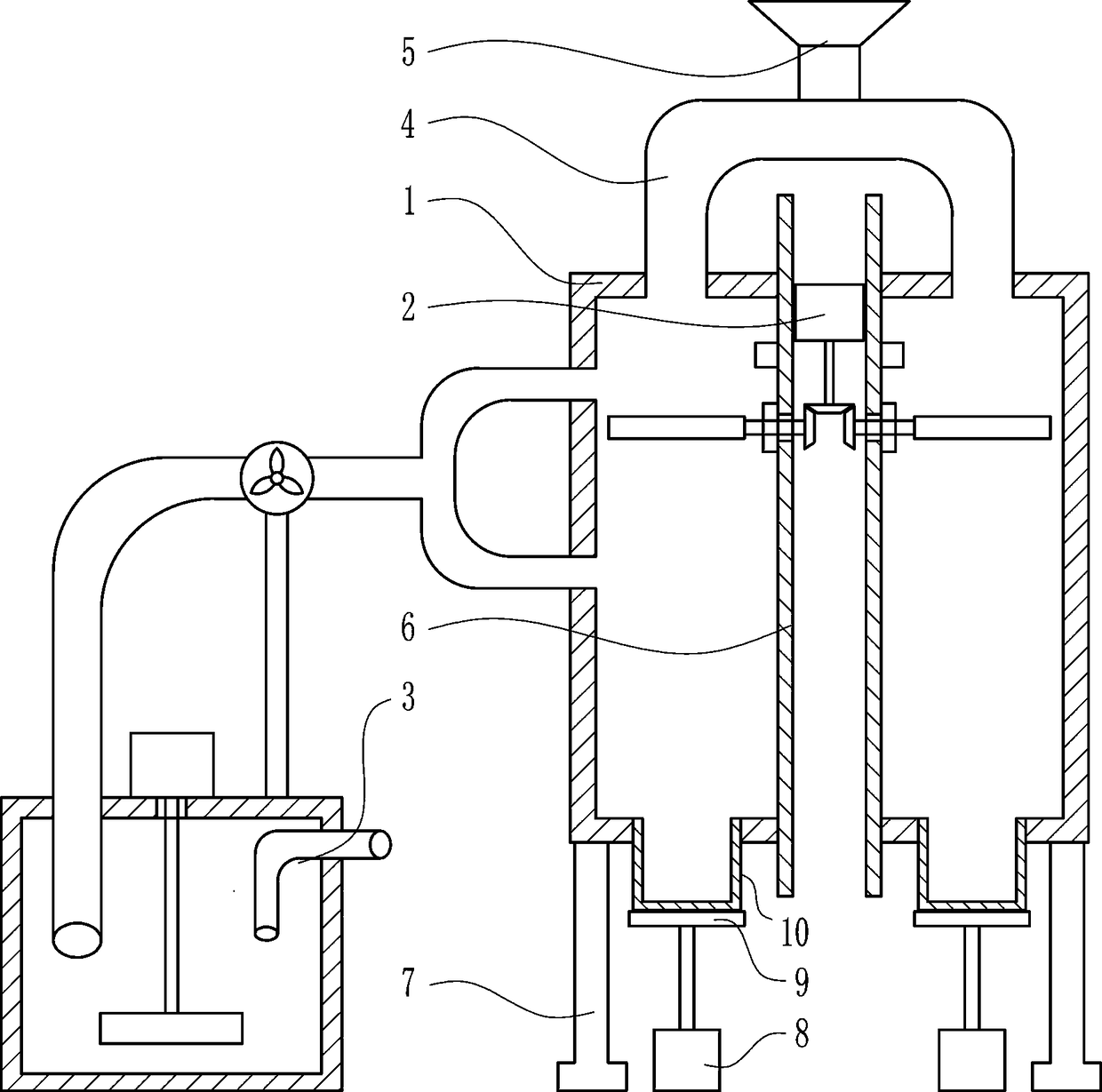 An environment-friendly burning device for rare earth