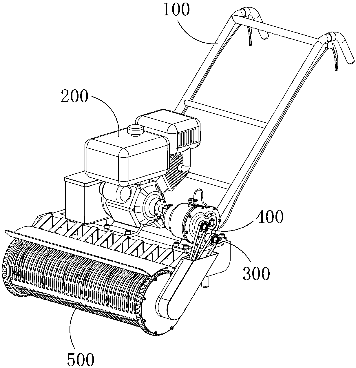 Cutting-speed-adjustable type safe mowing device