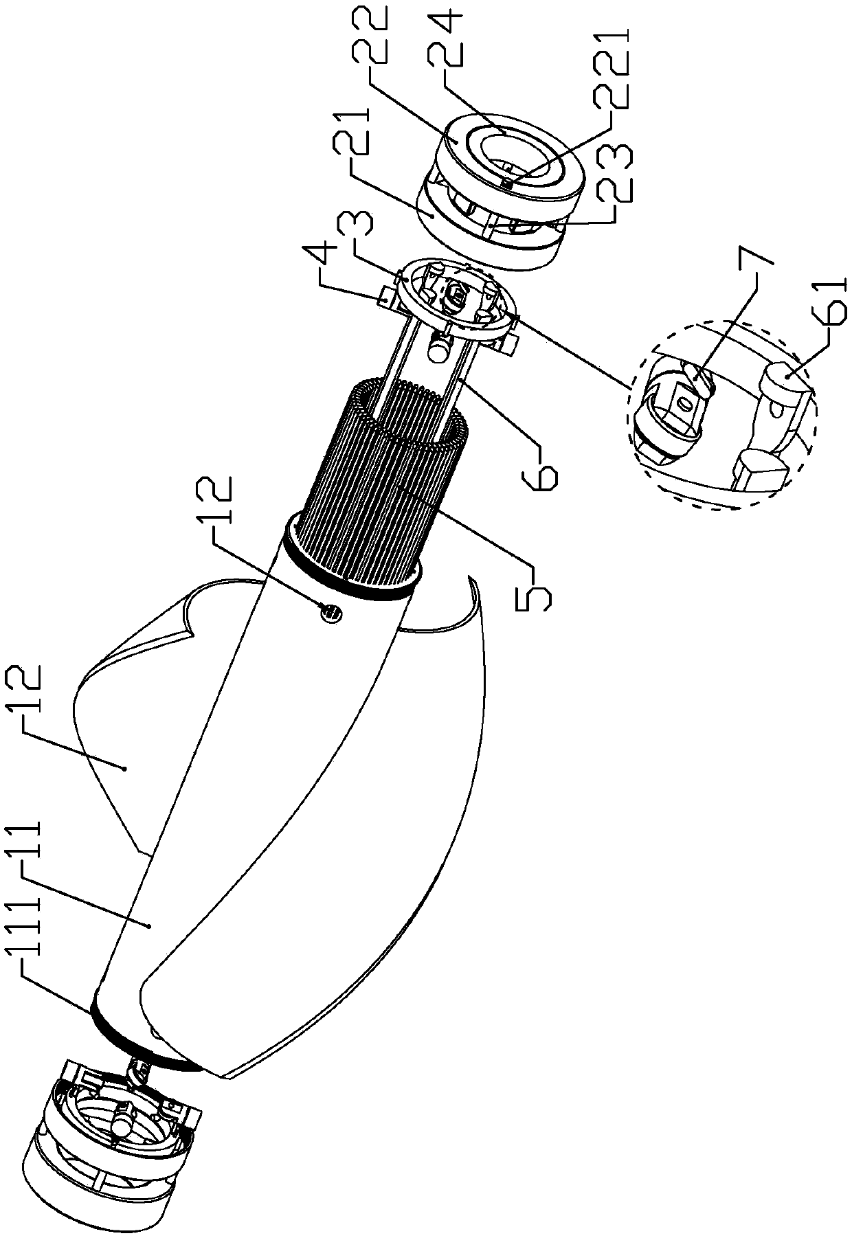 Device for preventing accumulated snow on cable