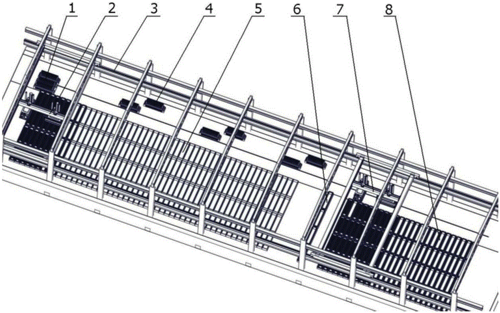 Automatic negative plate feeding and discharging system of electrolytic manganese post-processing production line