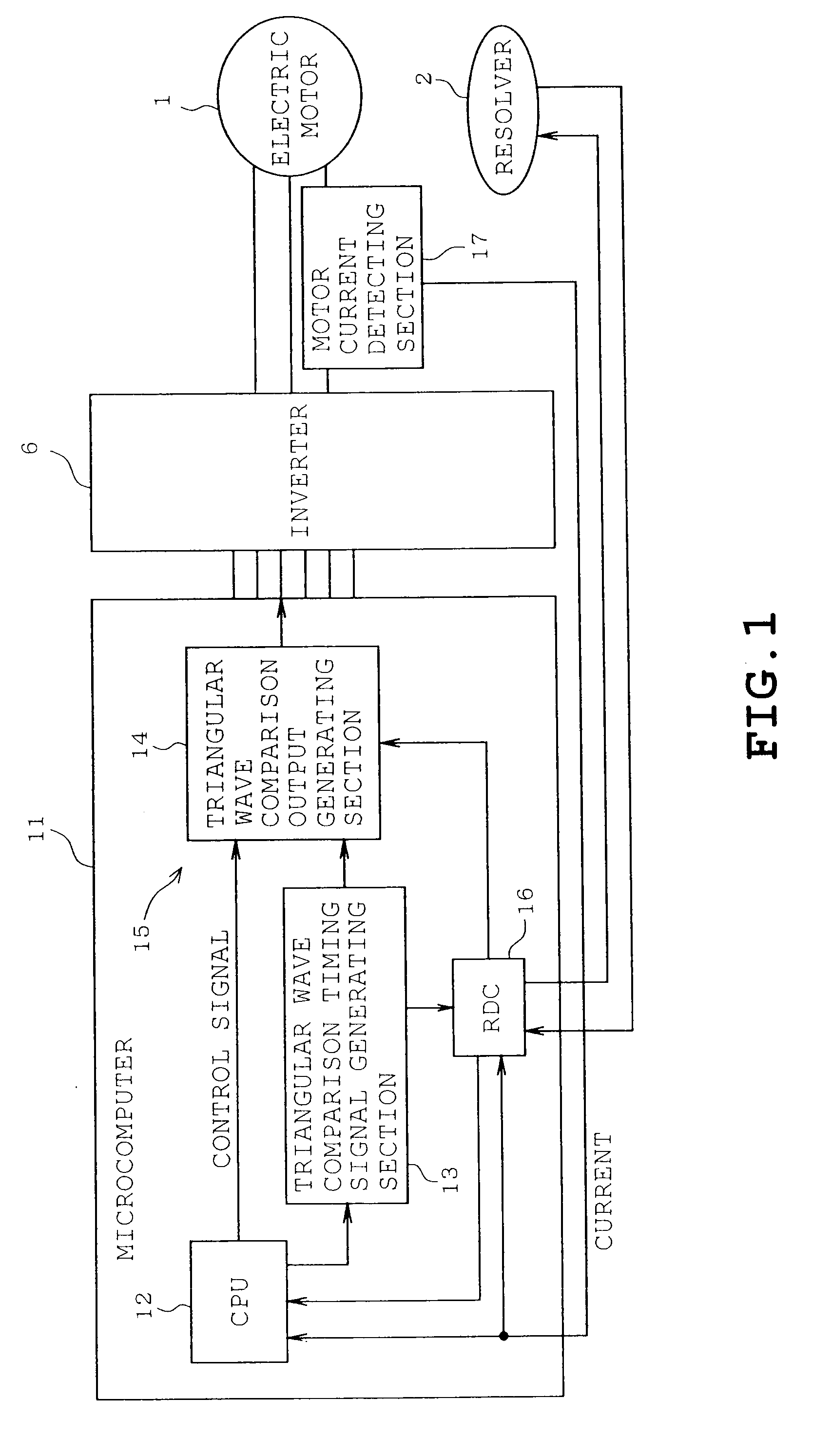 Microcomputer and motor control system provided therewith