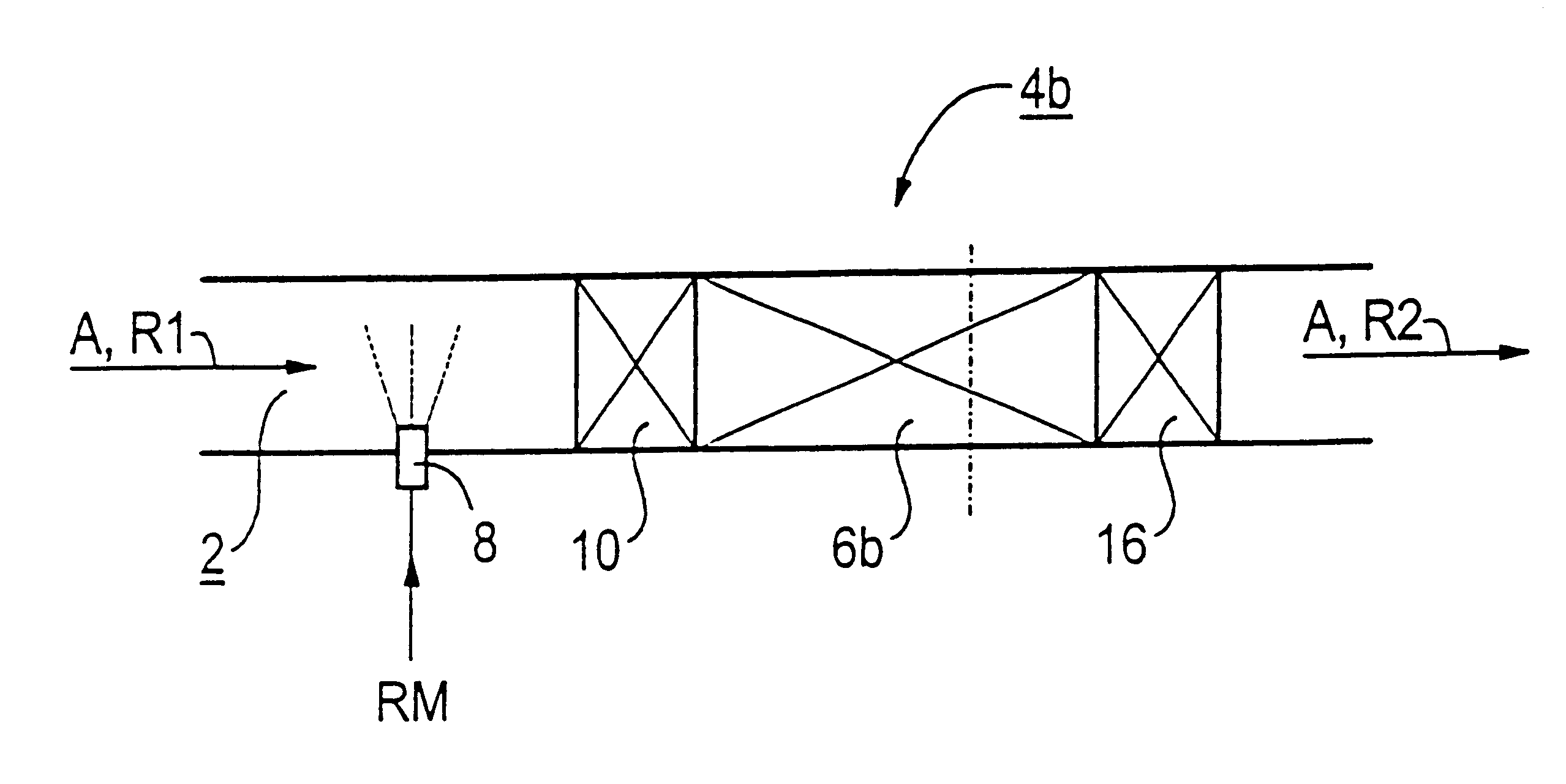 Method and device for reducing the number of particles in an exhaust gas