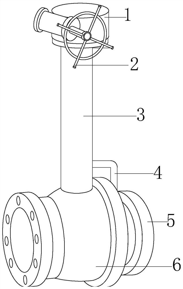 A pipeline ball valve for crude oil transportation based on differential pressure extraction and exhaust siphon