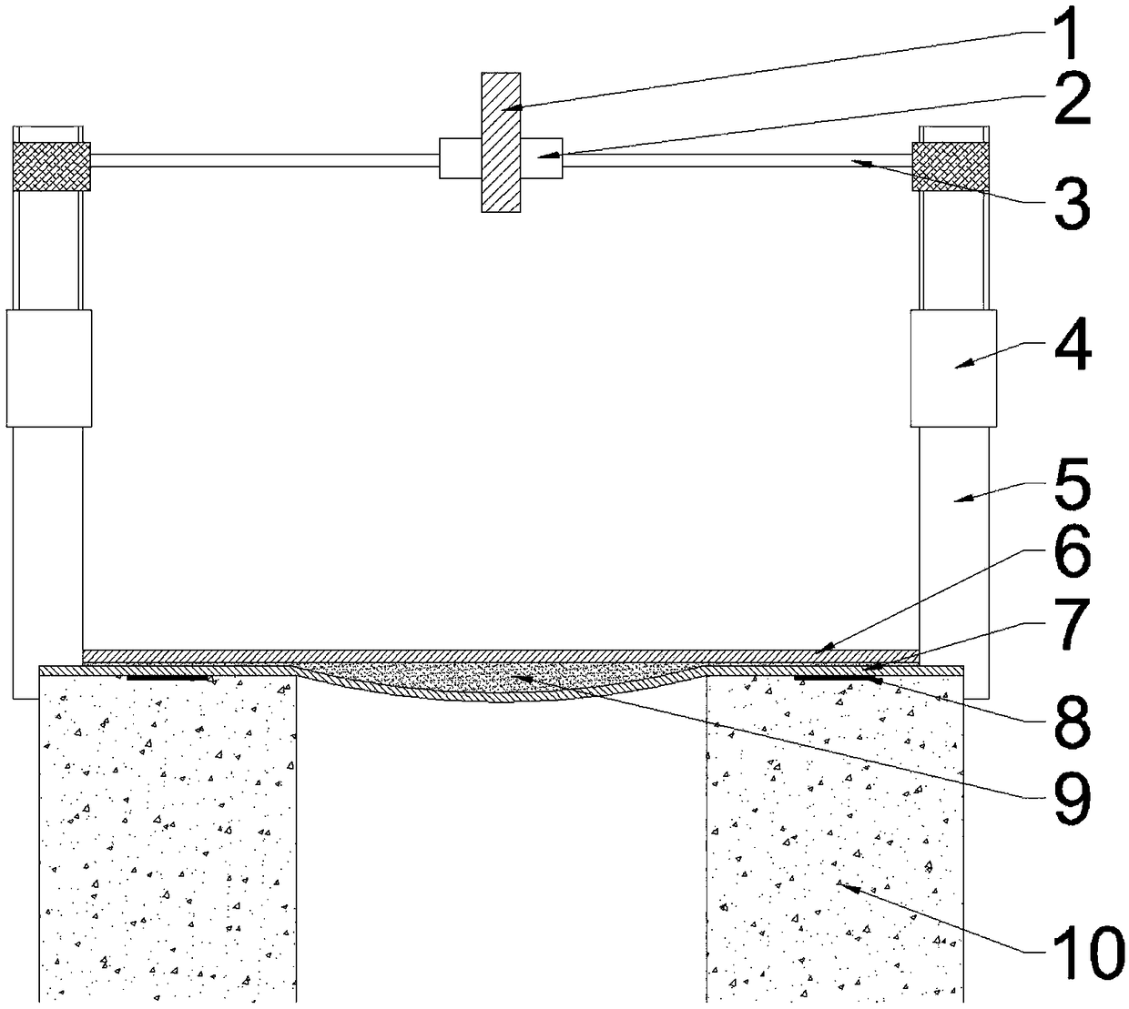 Low-strain quality detection measuring tool and testing method thereof