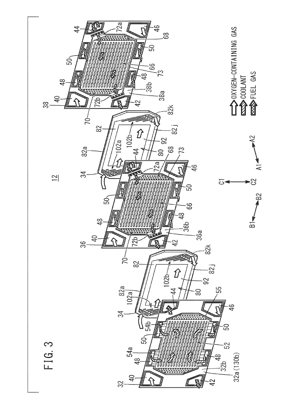 Fuel cell stack, fuel cell stack dummy cell, method of producing dummy cell