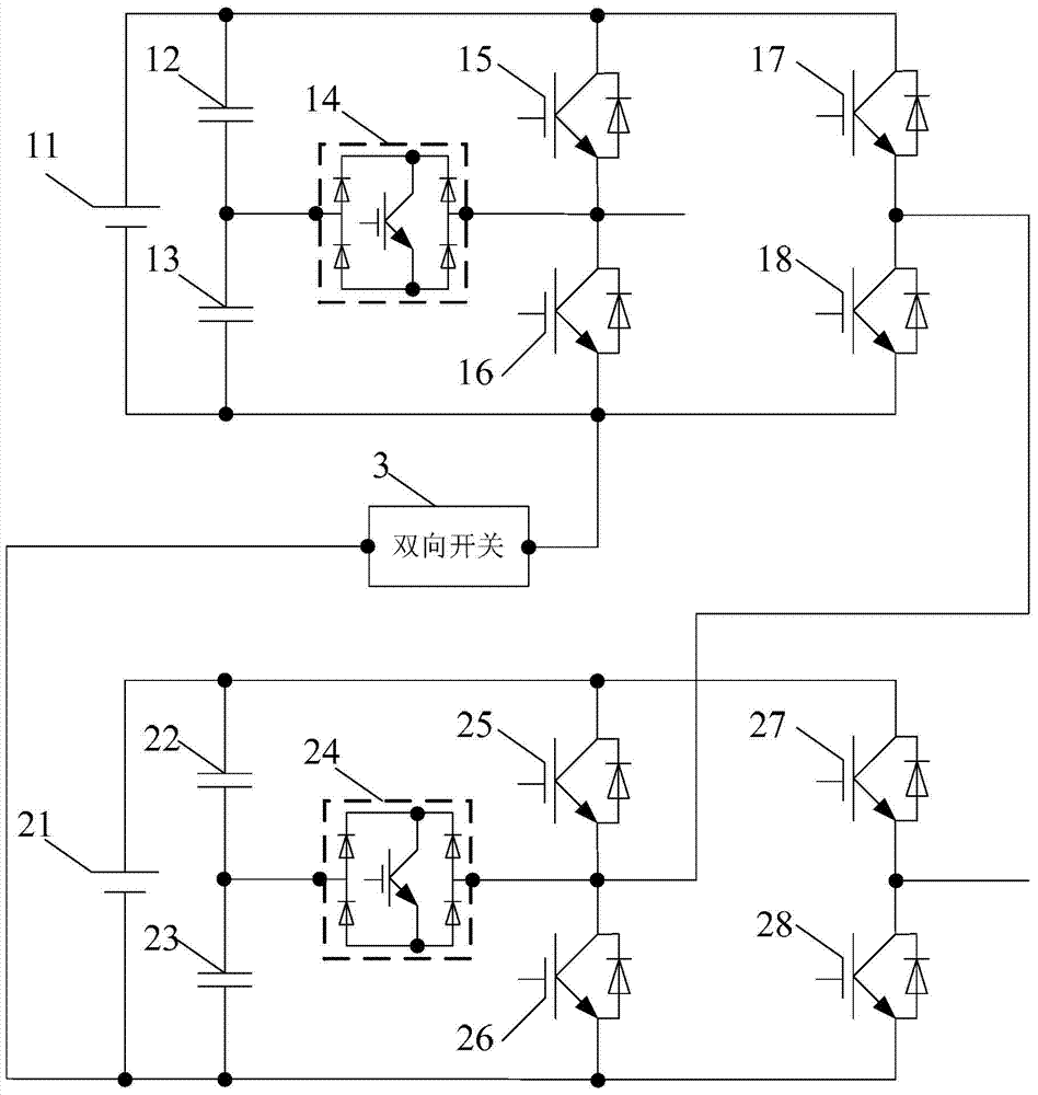 Dual-three-level online-topology switchable inverter