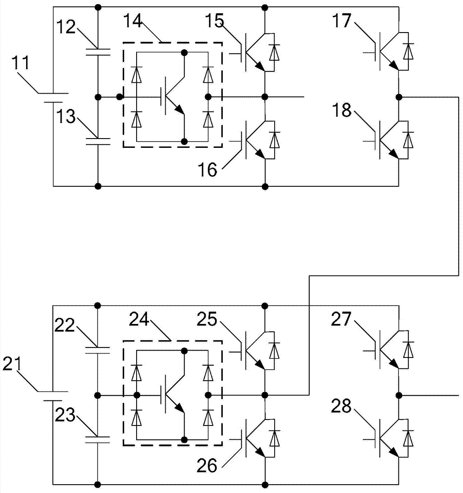 Dual-three-level online-topology switchable inverter