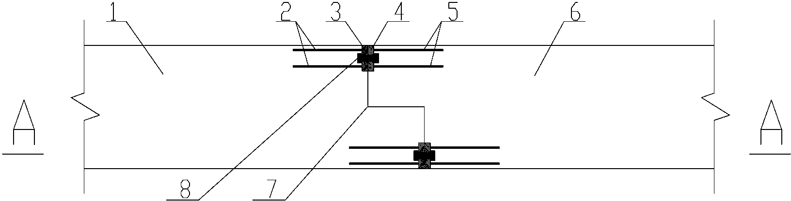 Prefabricated shear wall dry type vertical connecting node and construction method