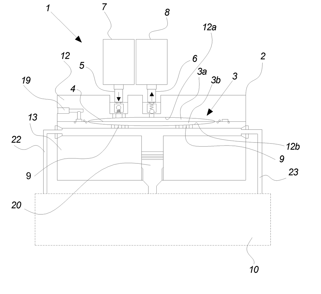 Diaphragm compressor with an oblong shaped chamber