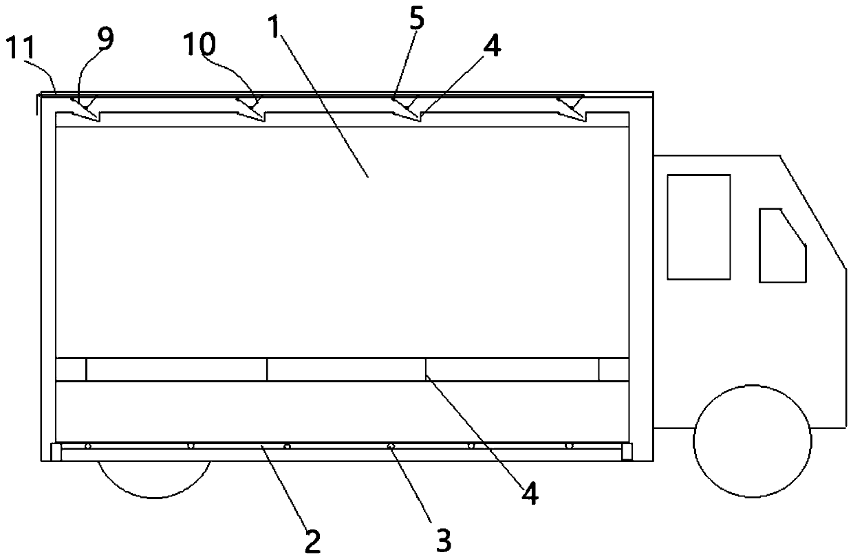 Integrated unit containerizing structure for van