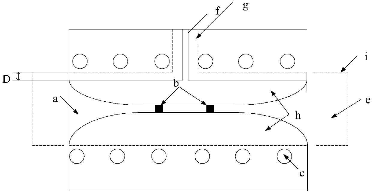 Millimeter-wave fin-line switching feed circuit