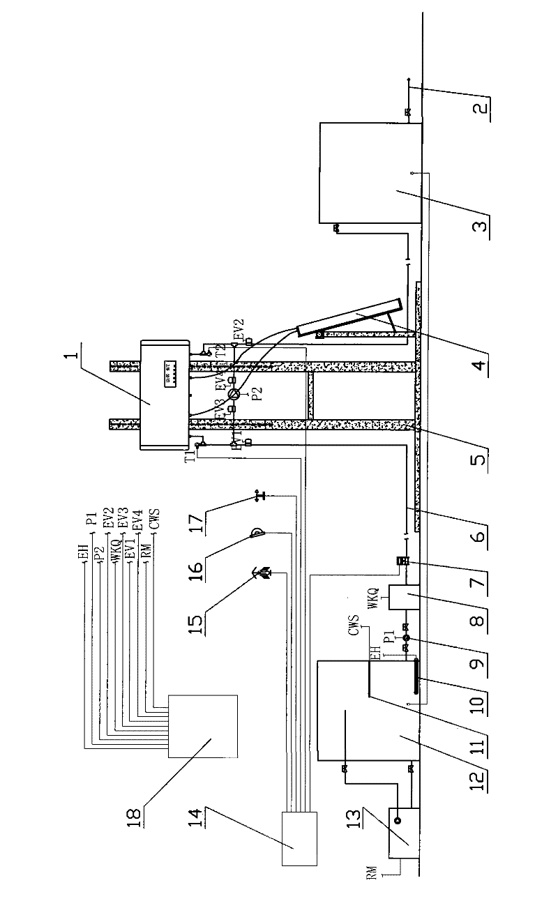 Thermal performance detection system and method for balcony wall-mounted solar water heater