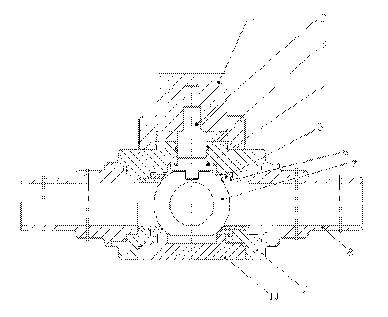 Bottom entry plastic ball valve