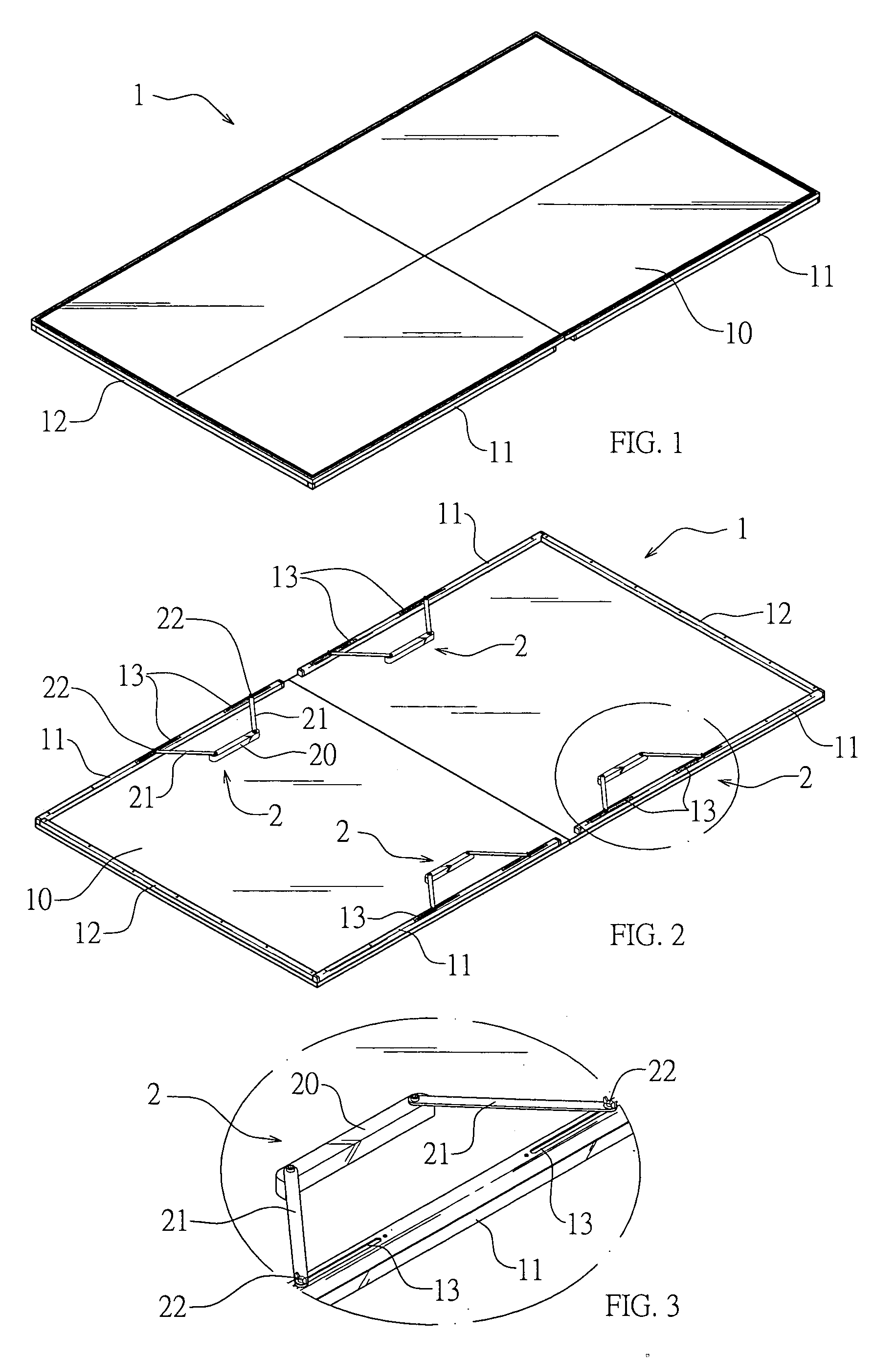 Detachable table tennis apparatus