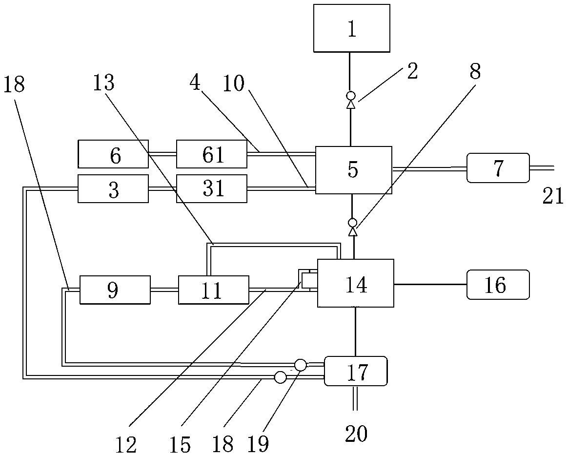 Continuous mercury removal system for high-acidity chemical mercury-containing waste liquid and method thereof