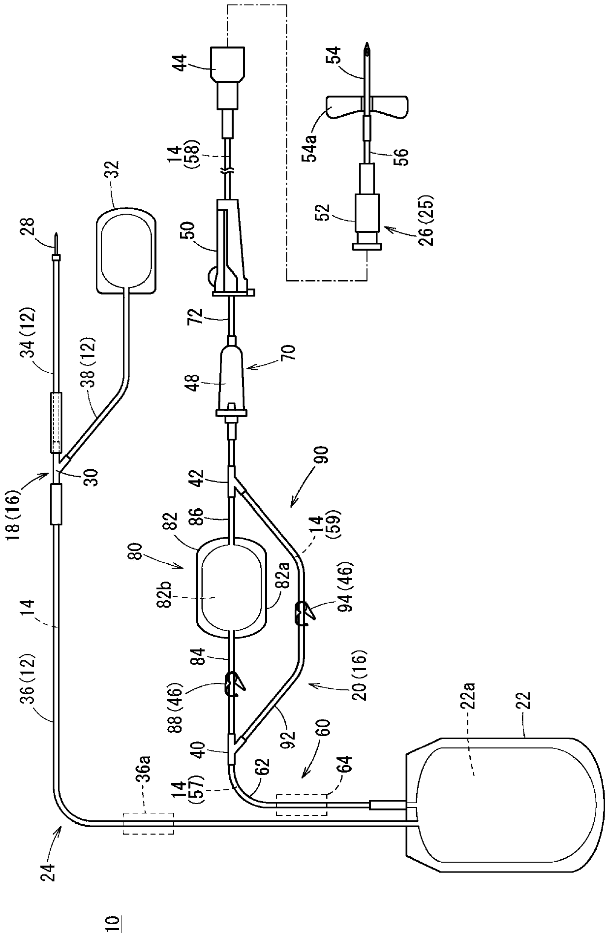 Blood transfusion kit, blood transfusion system, blood transfusion kit for emergency blood transfusions, and method for using blood transfusion kit