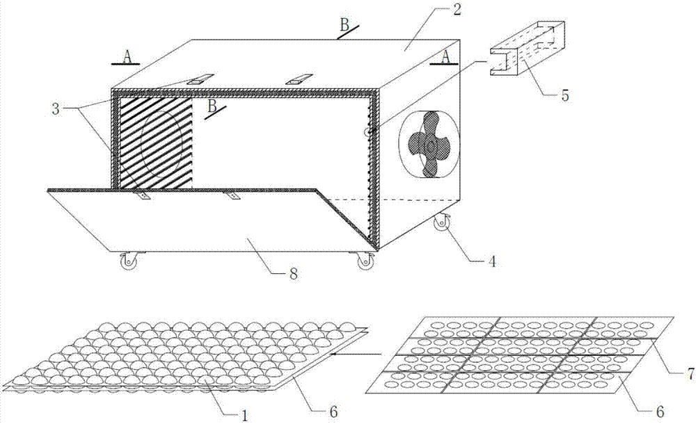 Ladder phase change energy storage accumulation bed system in combination with mechanical ventilation