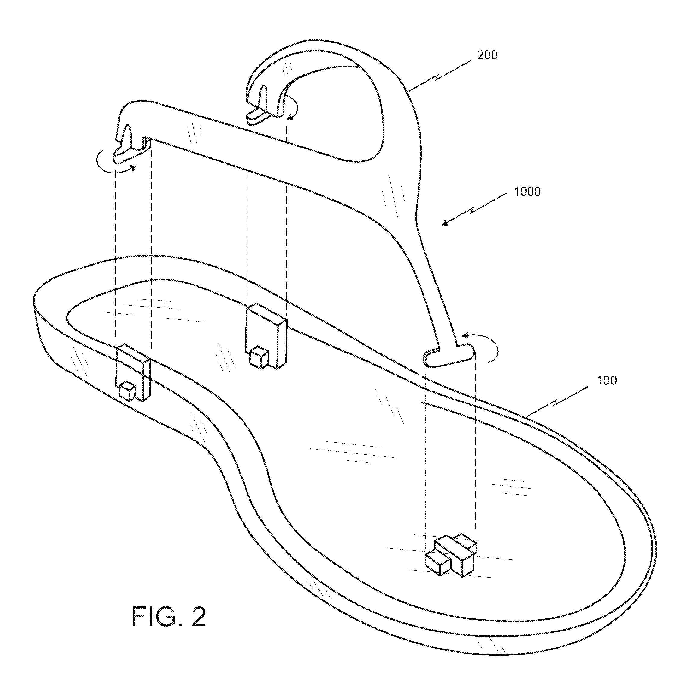 Sandal with removable straps