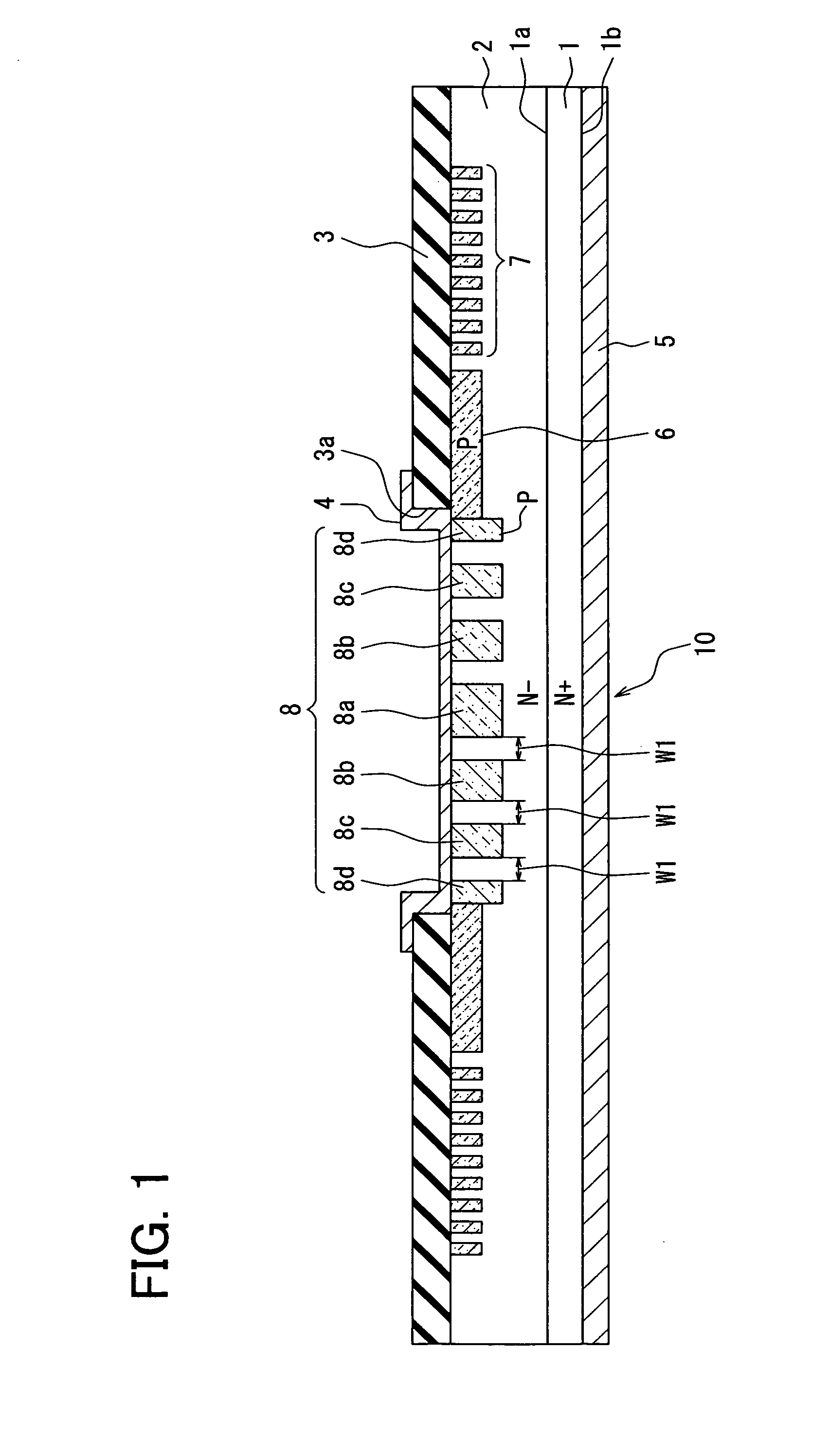 Silicon carbide semiconductor device having junction barrier Schottky diode