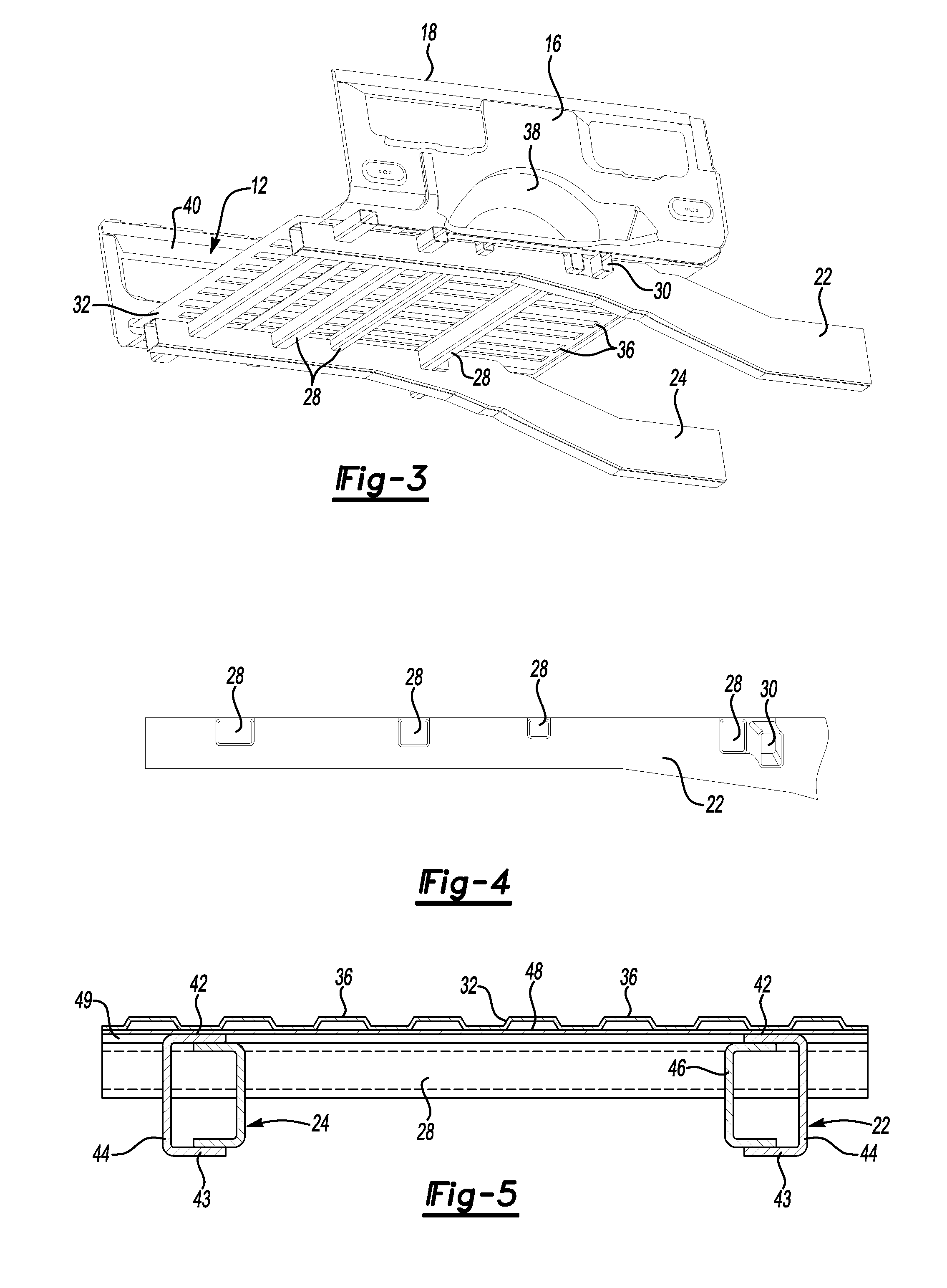 Reduced height pickup truck bed support and method of manufacturing