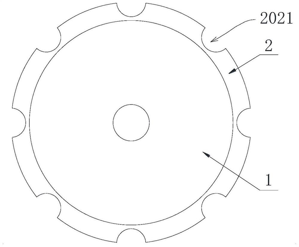 Shock pad, step chain wheel with shock pad and escalator adopting chain wheel