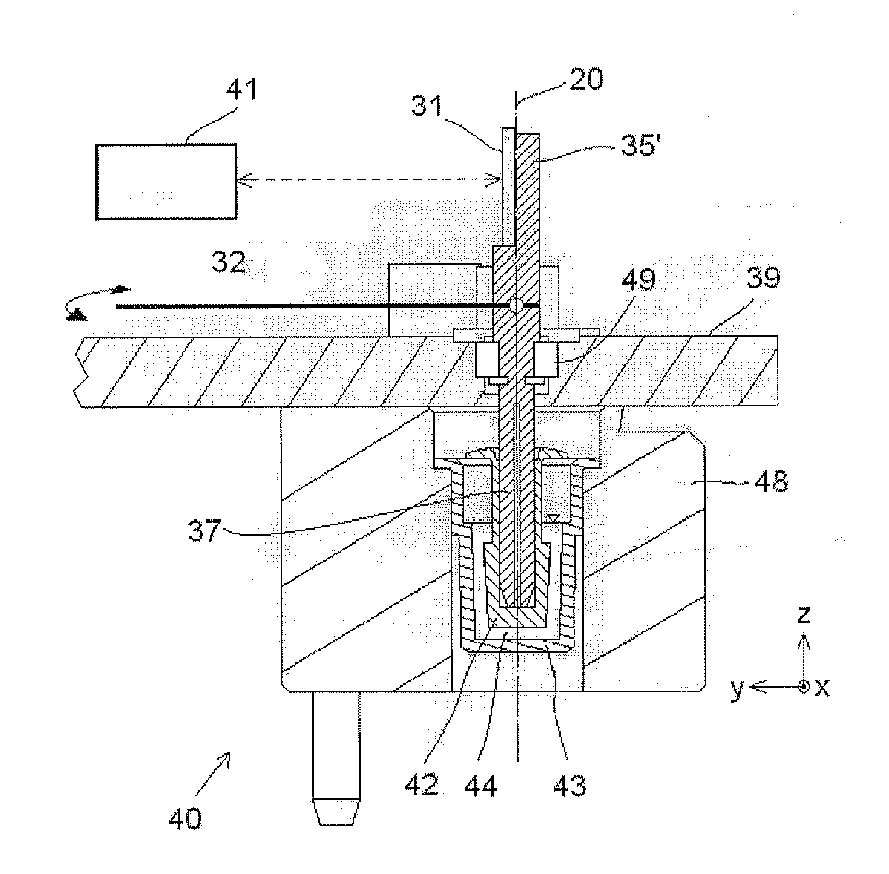 Measuring unit for measuring characteristics of a sample liquid, in particular viscoelastic characteristics of a blood sample