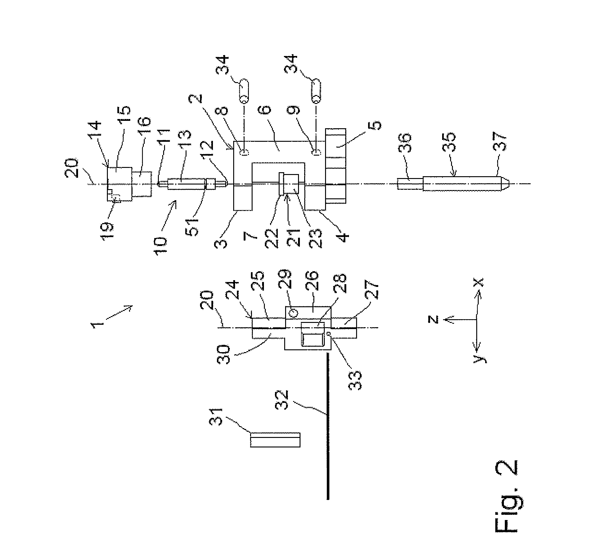 Measuring unit for measuring characteristics of a sample liquid, in particular viscoelastic characteristics of a blood sample