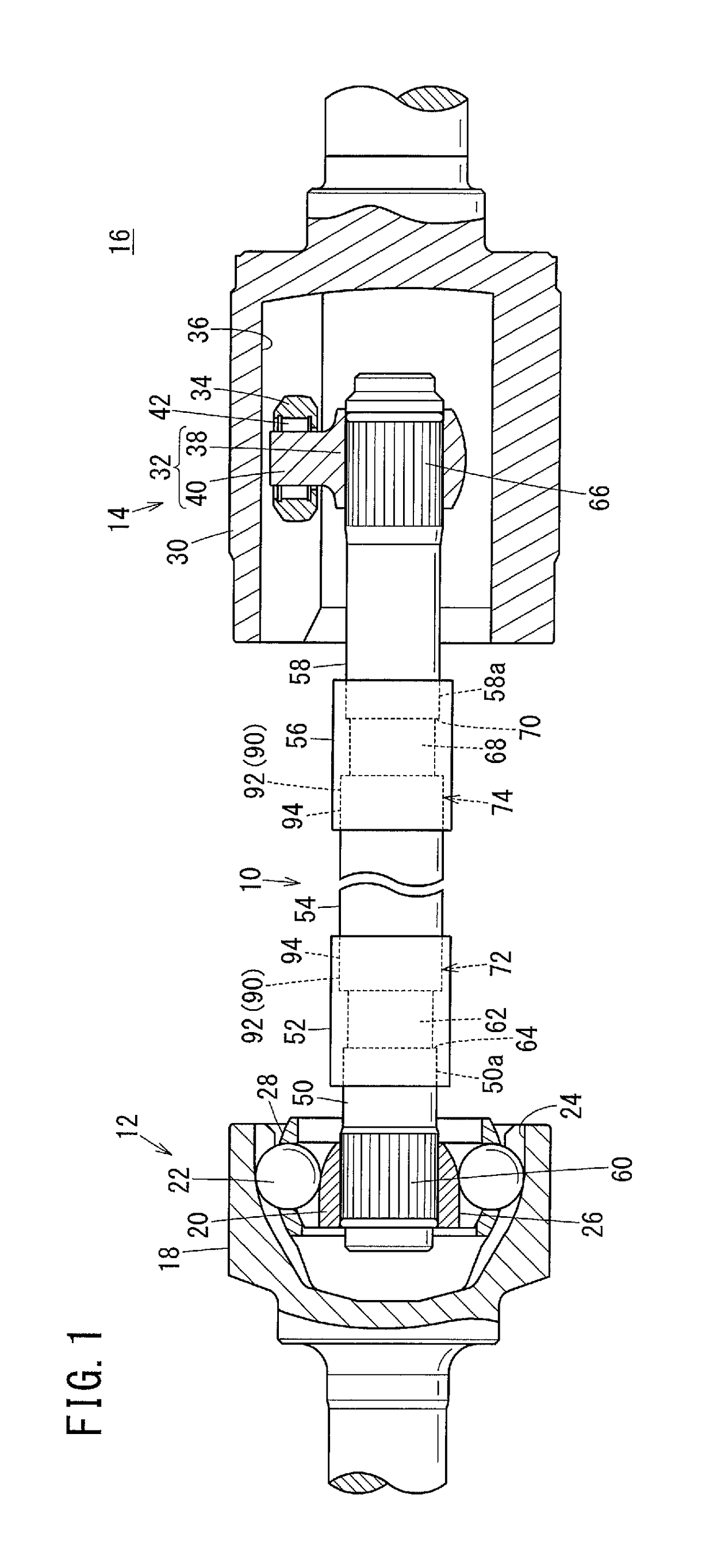 Drive shaft and manufacturing method therefor