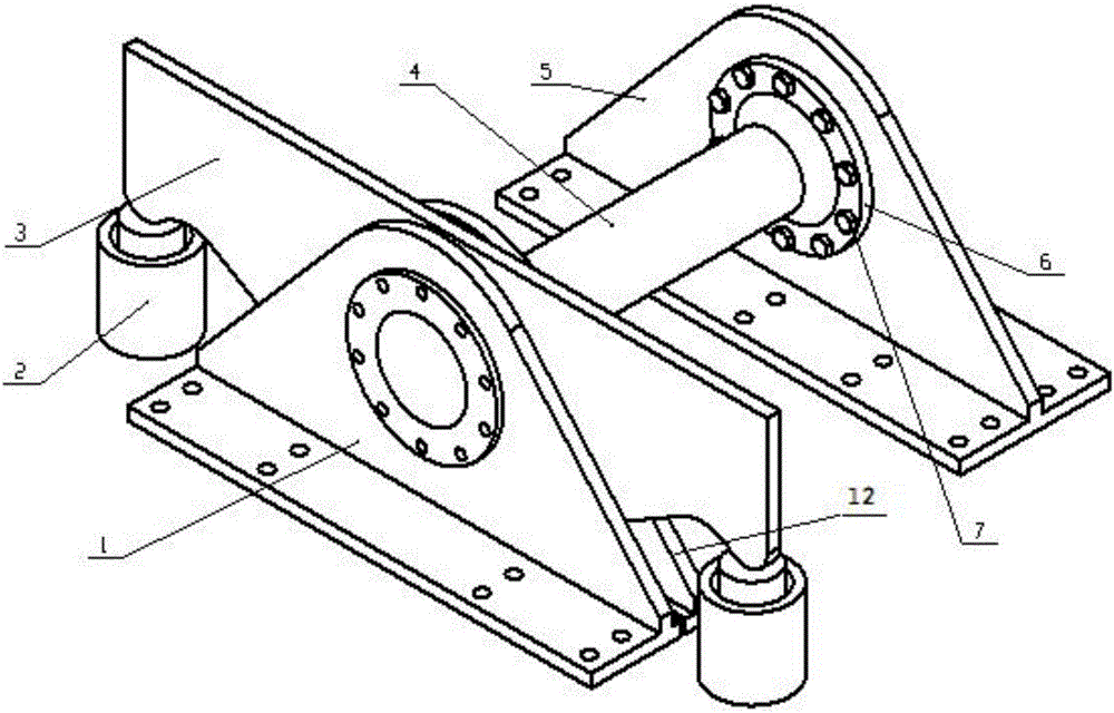 Apparatus for large-torque torsional fatigue tests of shaft parts